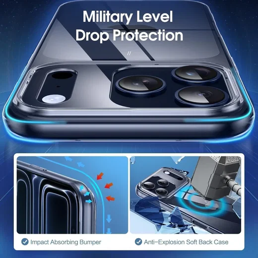 Apple iPhone 17 Pro Max Hoesje Dun TPU Back Cover Transparant afbeelding 5