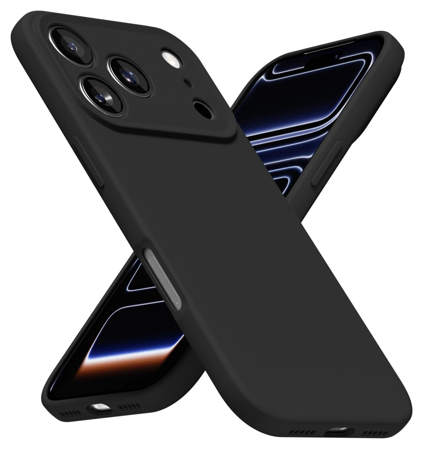 Apple iPhone 17 Pro Max Hoesje Dun TPU Back Cover Matte Zwart afbeelding 7