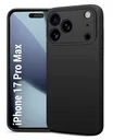 Apple iPhone 17 Pro Max Hoesje Dun TPU Back Cover Matte Zwart