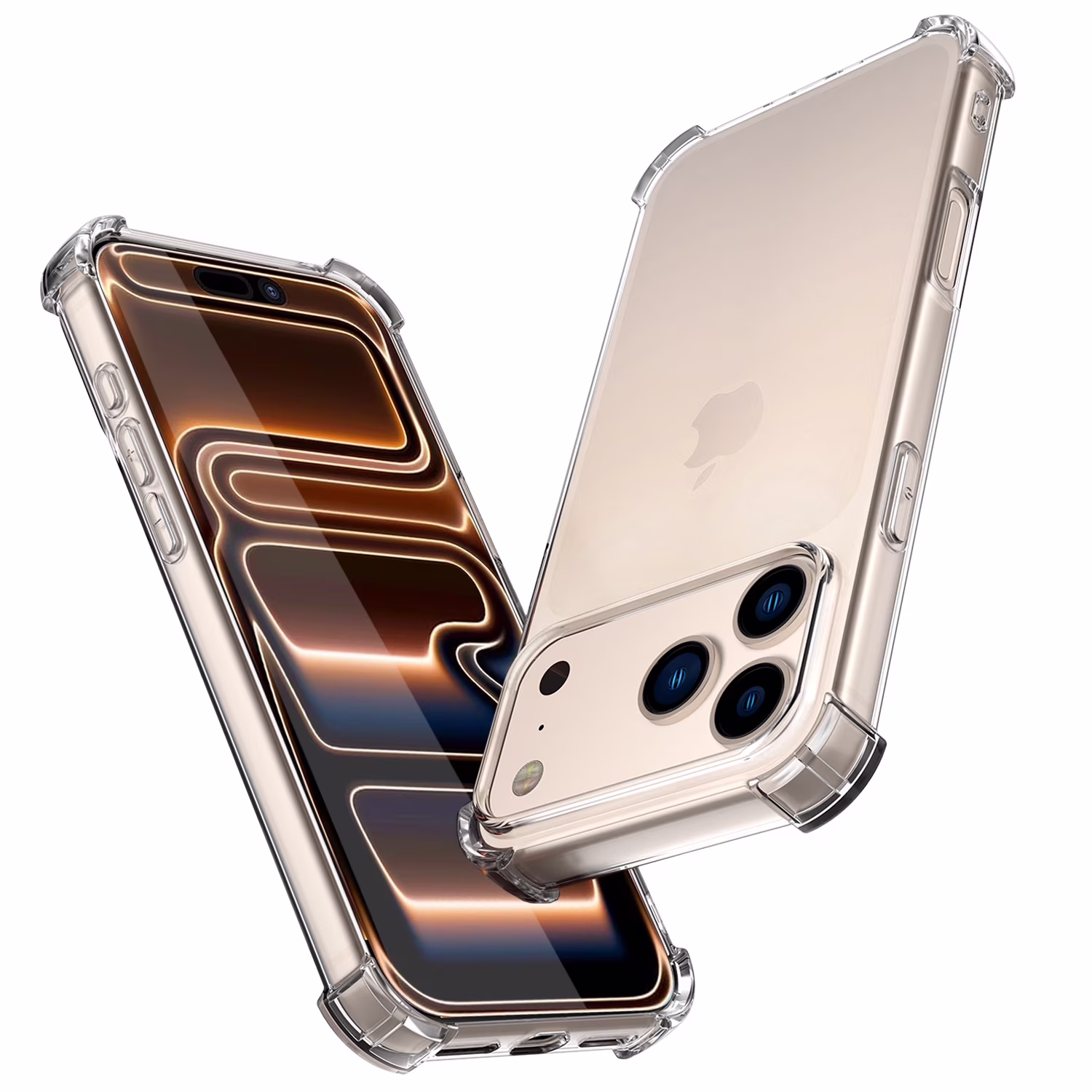 Apple iPhone 17 Pro Max Hoesje Schokbestendig en Dun TPU Back Cover Transparant