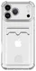 Apple iPhone 17 Pro Max Hoesje Dun TPU met Pasjeshouder Back Cover Transparant afbeelding 6