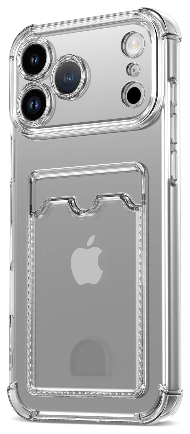 Apple iPhone 17 Pro Max Hoesje Dun TPU met Pasjeshouder Back Cover Transparant afbeelding 7