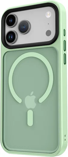 iPhone 17 Pro Max Hoesje met MagSafe Back Cover Matte Groen afbeelding 17