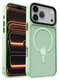 iPhone 17 Pro Max Hoesje met MagSafe Back Cover Matte Groen