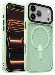 iPhone 17 Pro Max Hoesje met MagSafe Back Cover Matte Groen afbeelding