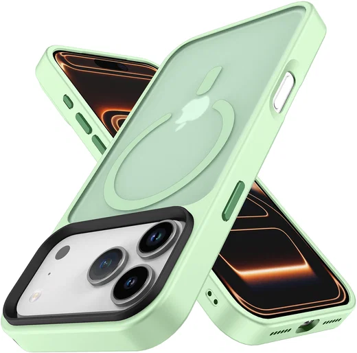 iPhone 17 Pro Max Hoesje met MagSafe Back Cover Matte Groen afbeelding 11