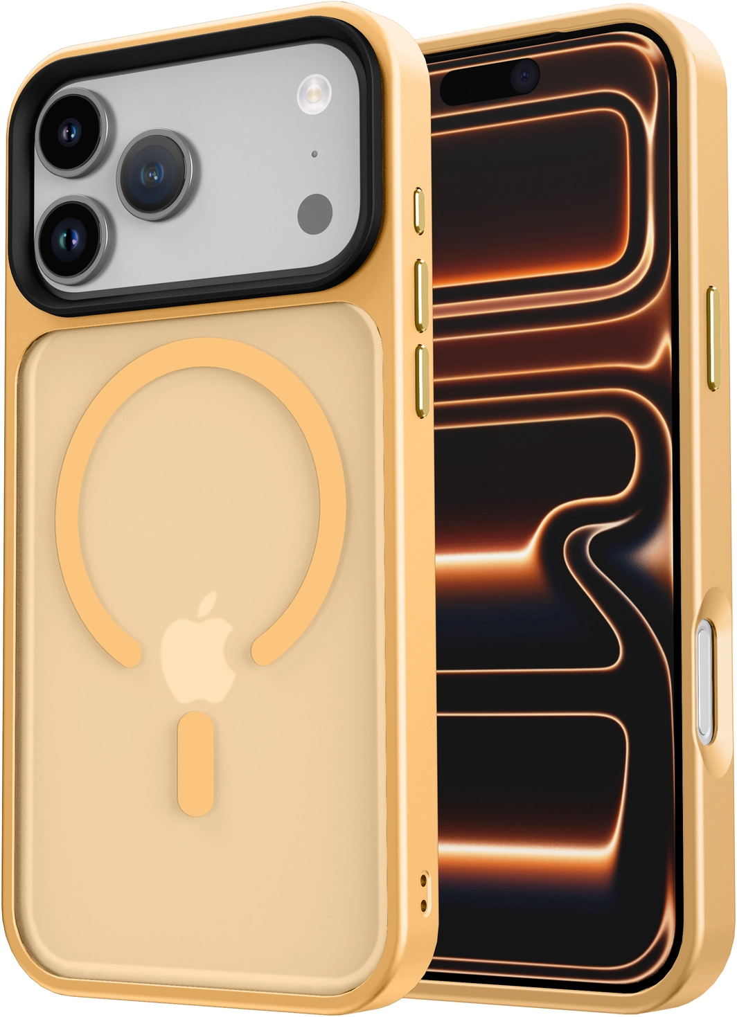 iPhone 17 Pro Max Hoesje met MagSafe Back Cover Matte Oranje afbeelding 17