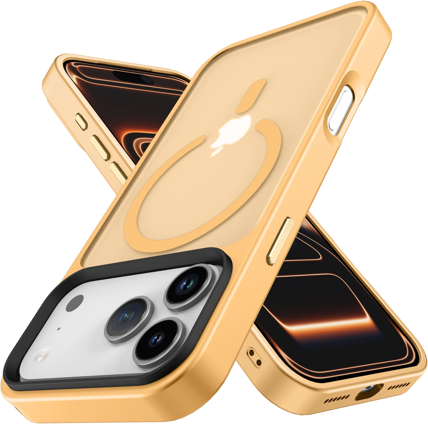 iPhone 17 Pro Max Hoesje met MagSafe Back Cover Matte Oranje afbeelding 10