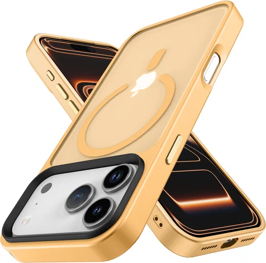 iPhone 17 Pro Max Hoesje met MagSafe Back Cover Matte Oranje afbeelding 10