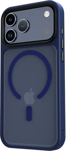 iPhone 17 Pro Max Hoesje met MagSafe Back Cover Matte Donker Blauw afbeelding 16