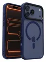 iPhone 17 Pro Max Hoesje met MagSafe Back Cover Matte Donker Blauw
