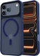 iPhone 17 Pro Max Hoesje met MagSafe Back Cover Matte Donker Blauw afbeelding 12
