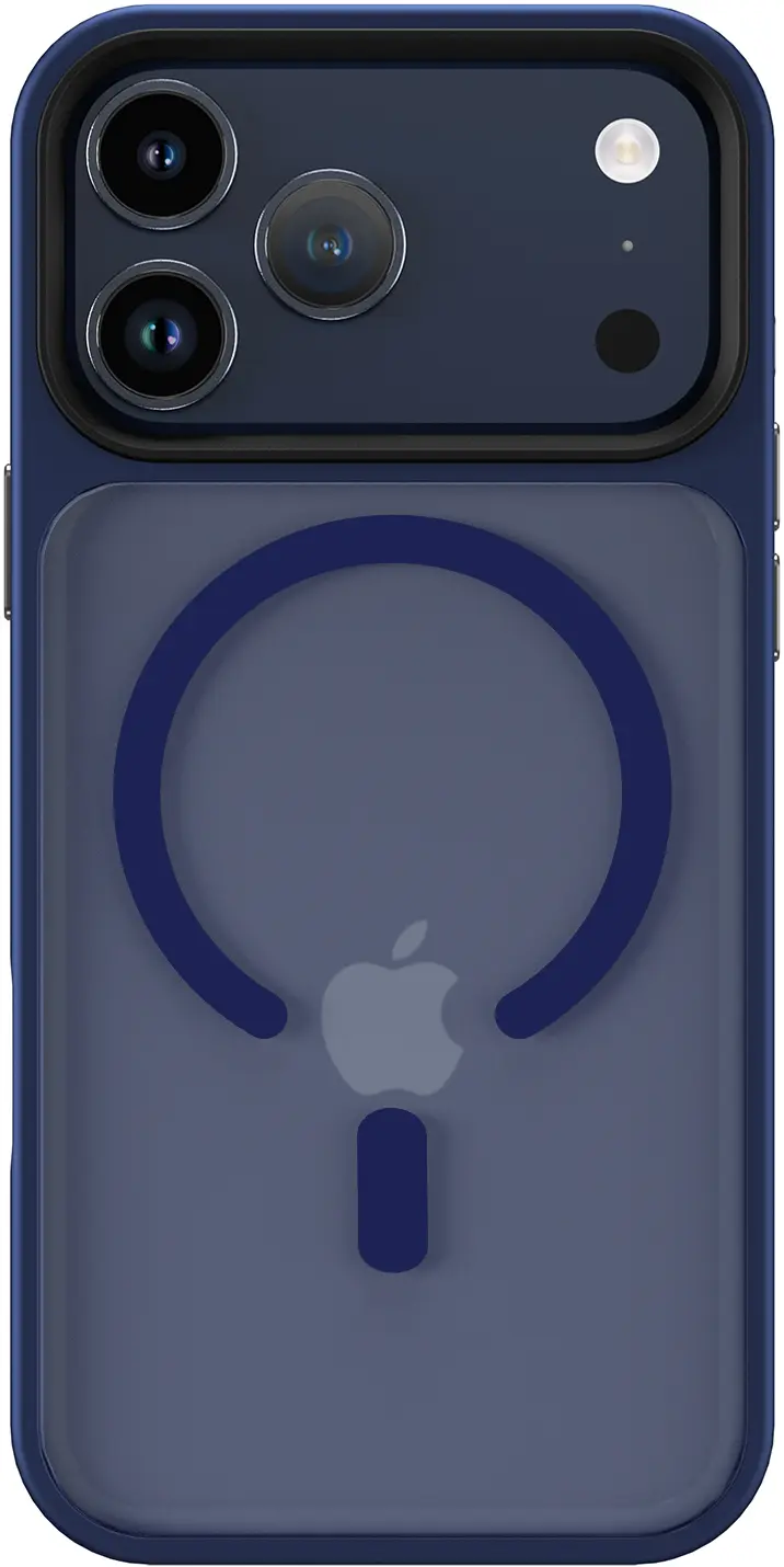 iPhone 17 Pro Max Hoesje met MagSafe Back Cover Matte Donker Blauw afbeelding 13