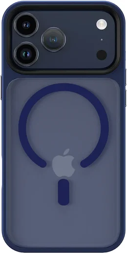 iPhone 17 Pro Max Hoesje met MagSafe Back Cover Matte Donker Blauw afbeelding 13