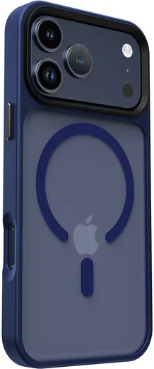 iPhone 17 Pro Max Hoesje met MagSafe Back Cover Matte Donker Blauw afbeelding 14