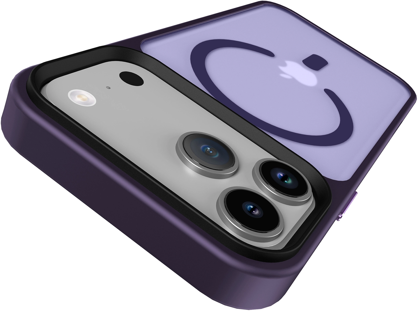 iPhone 17 Pro Max Hoesje met MagSafe Back Cover Matte Donker Paars afbeelding 13