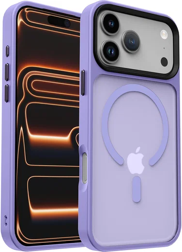 iPhone 17 Pro Max Hoesje met MagSafe Back Cover Matte Paars afbeelding 1