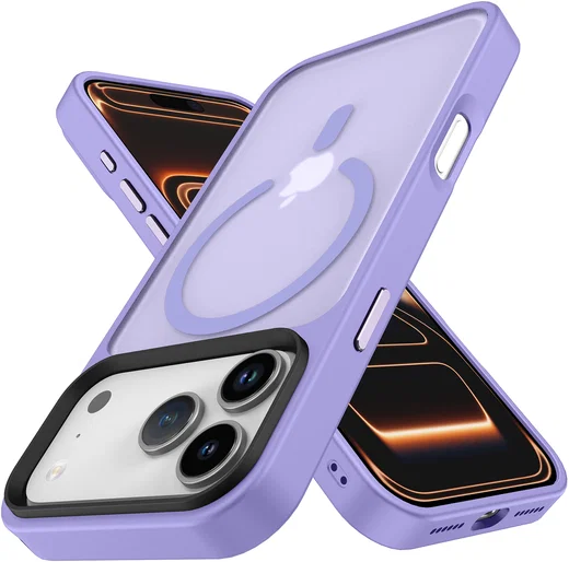 iPhone 17 Pro Max Hoesje met MagSafe Back Cover Matte Paars afbeelding 11