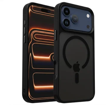 iPhone 17 Pro Max Hoesje met MagSafe Back Cover Matte Zwart