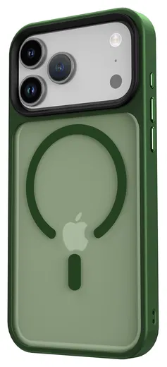 iPhone 17 Pro Max Hoesje met MagSafe Back Cover Matte Donker Groen afbeelding 15