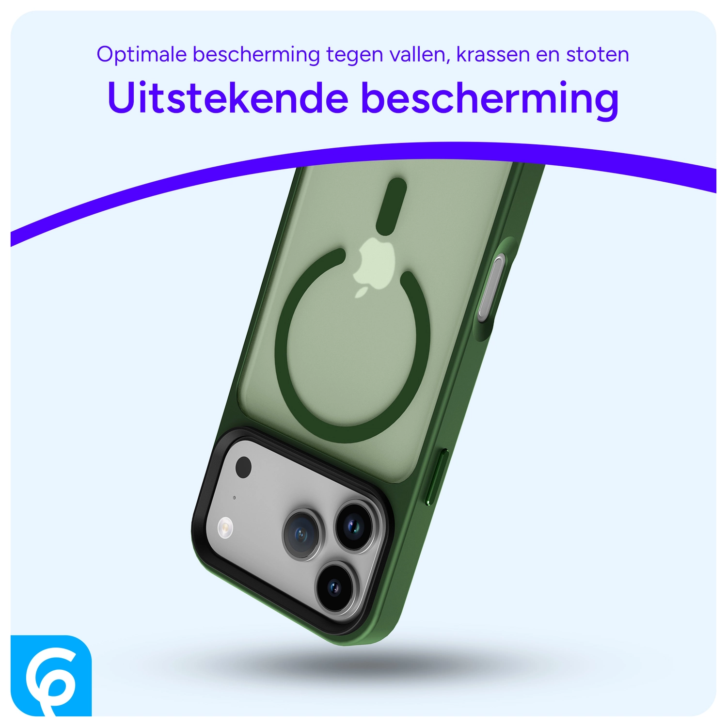 iPhone 17 Pro Max Hoesje met MagSafe Back Cover Matte Donker Groen afbeelding 6