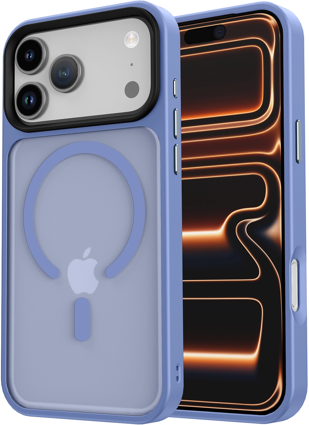 iPhone 17 Pro Max Hoesje met MagSafe Back Cover Matte Blauw afbeelding 19