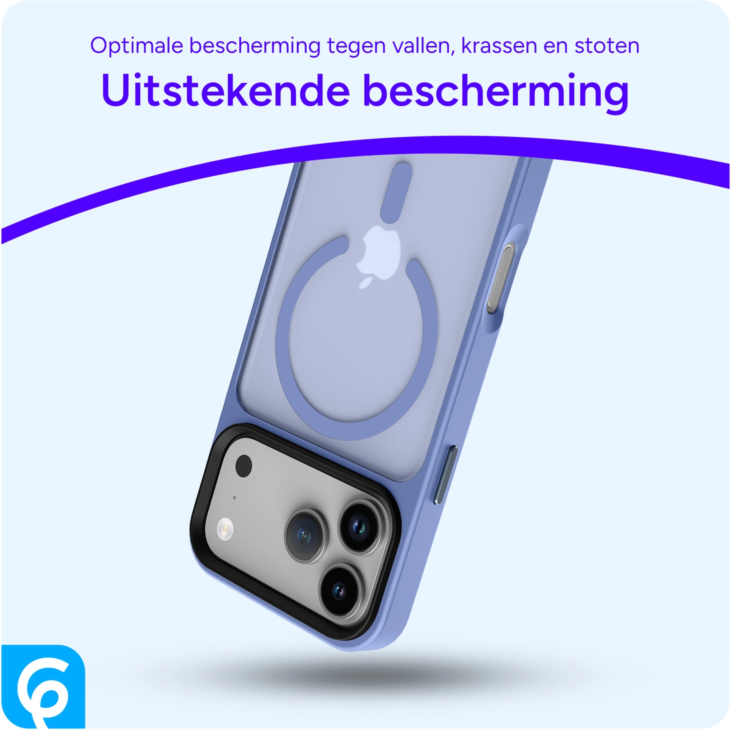 iPhone 17 Pro Max Hoesje met MagSafe Back Cover Matte Blauw afbeelding 8