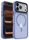 iPhone 17 Pro Max Hoesje met MagSafe Back Cover Matte Blauw
