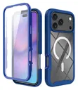 Apple iPhone 17 Pro Max Hoesje Full Protect 360° Cover met MagSafe Blauw
