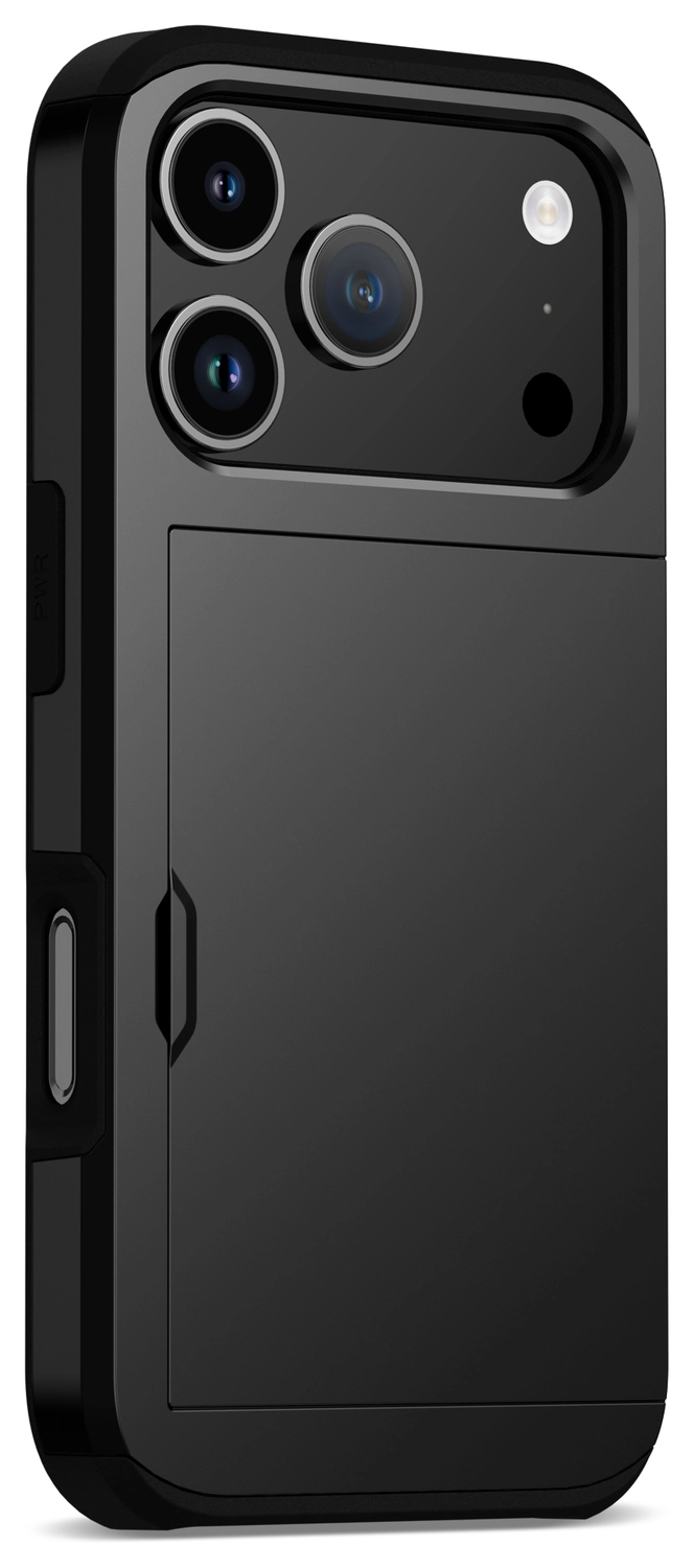 Apple iPhone 17 Pro Max Hoesje met Slider Kaarthouder Back Cover Zwart afbeelding 15