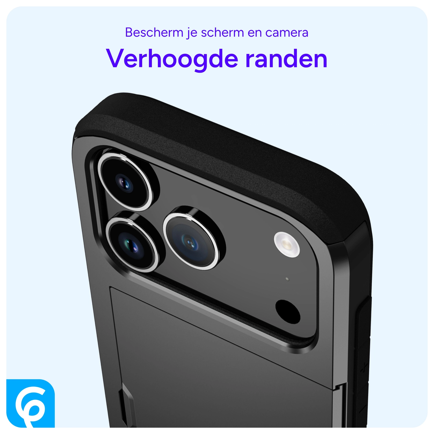 Apple iPhone 17 Pro Max Hoesje met Slider Kaarthouder Back Cover Zwart afbeelding 6