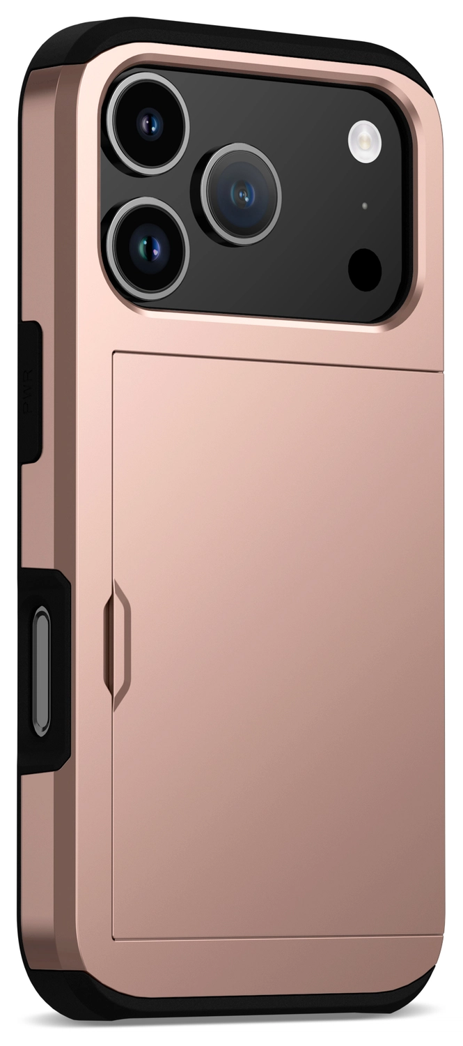 Apple iPhone 17 Pro Max Hoesje met Slider Kaarthouder Back Cover Roze afbeelding 15