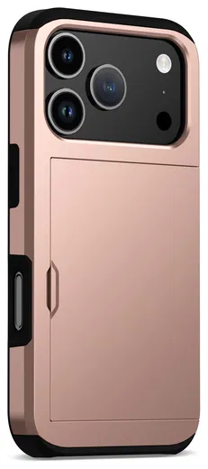 Apple iPhone 17 Pro Max Hoesje met Slider Kaarthouder Back Cover Roze afbeelding 15