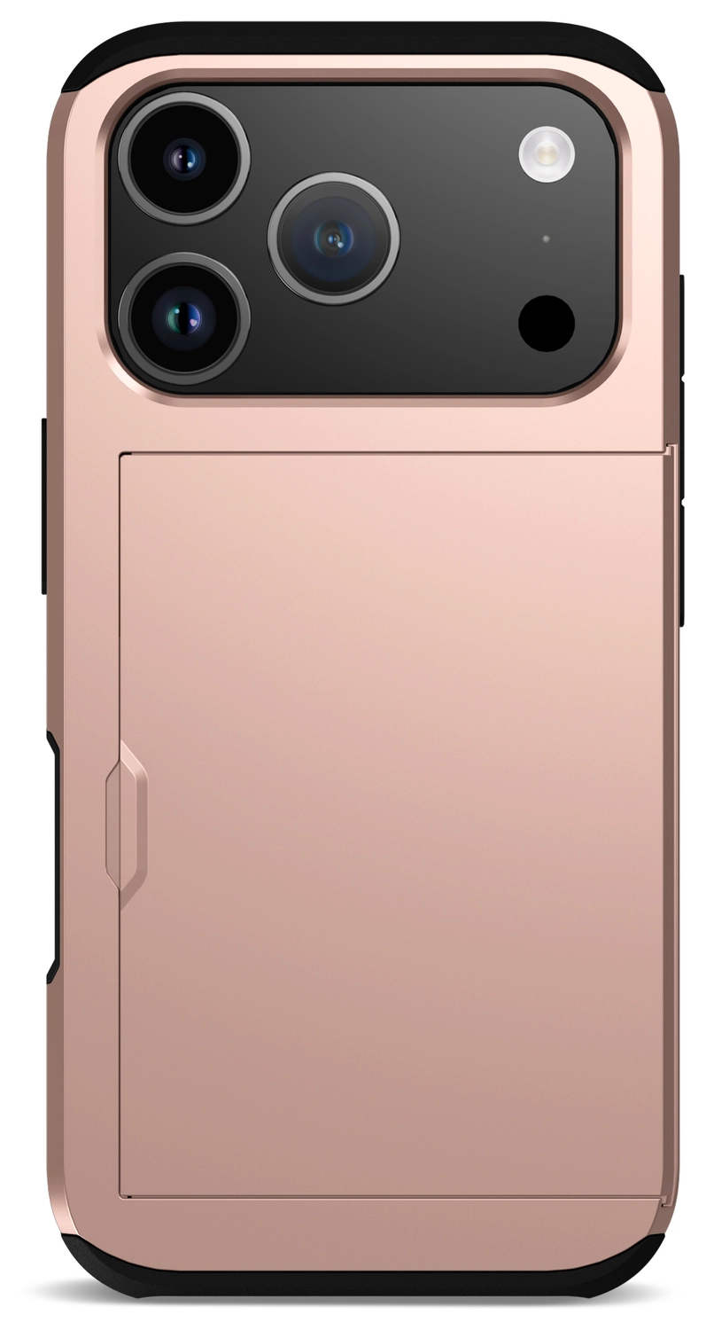 Apple iPhone 17 Pro Max Hoesje met Slider Kaarthouder Back Cover Roze afbeelding 10