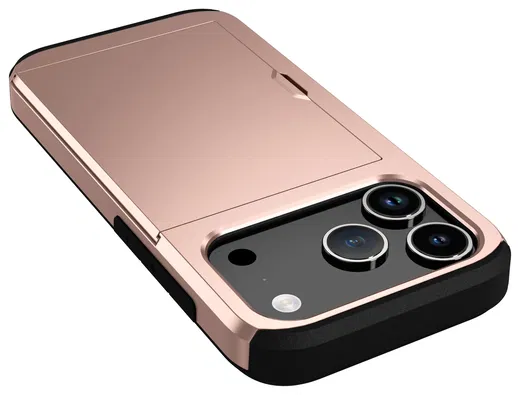 Apple iPhone 17 Pro Max Hoesje met Slider Kaarthouder Back Cover Roze afbeelding 11