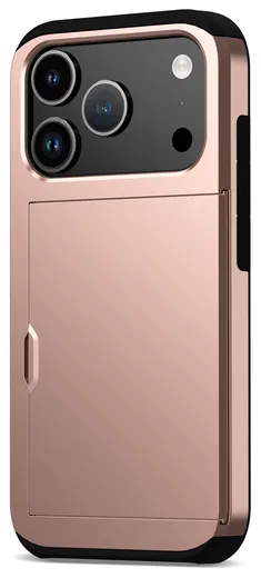 Apple iPhone 17 Pro Max Hoesje met Slider Kaarthouder Back Cover Roze afbeelding 12