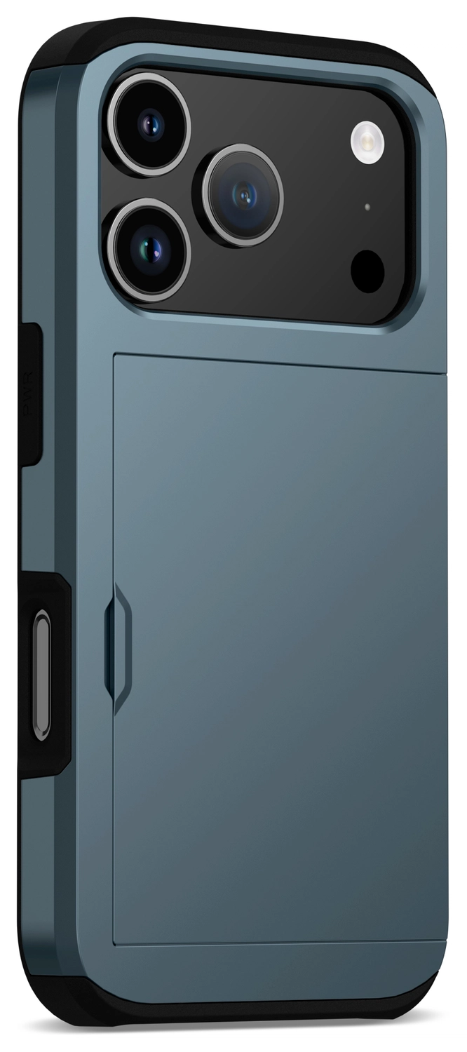 Apple iPhone 17 Pro Max Hoesje met Slider Kaarthouder Back Cover Blauw afbeelding 15