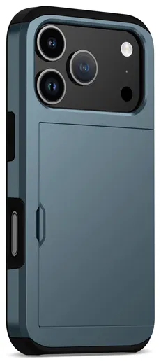 Apple iPhone 17 Pro Max Hoesje met Slider Kaarthouder Back Cover Blauw afbeelding 15