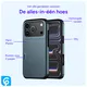 Apple iPhone 17 Pro Max Hoesje met Slider Kaarthouder Back Cover Blauw afbeelding 4
