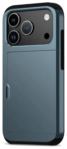 Apple iPhone 17 Pro Max Hoesje met Slider Kaarthouder Back Cover Blauw afbeelding 12