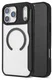 Apple iPhone 17 Pro Max Hoesje met MagSafe Book Case Transparant Zwart afbeelding 3