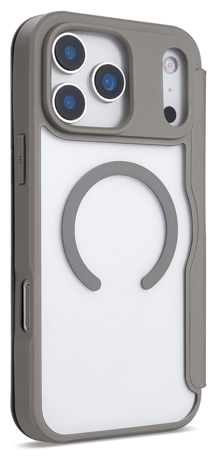 Apple iPhone 17 Pro Max Hoesje met MagSafe Book Case Transparant Beige afbeelding 5