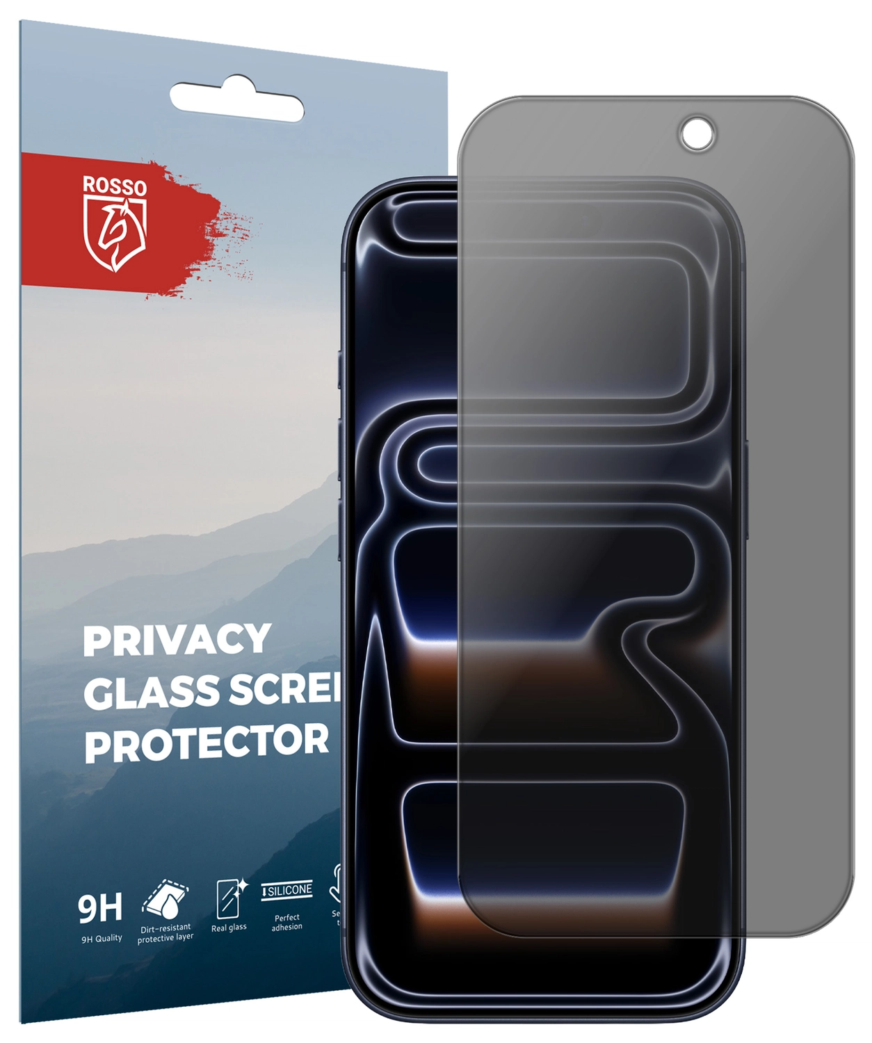 Rosso iPhone 17 Pro Max 9H Tempered Glass Screen Protector Privacy afbeelding 1