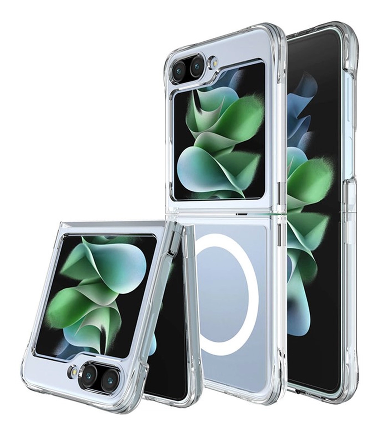 Samsung Galaxy Z Flip 7 Hoesje MagSafe Dun TPU Back Cover Transparant afbeelding 1