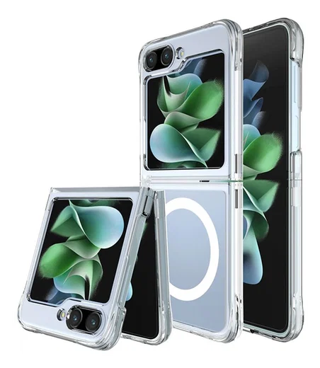 Samsung Galaxy Z Flip 7 Hoesje MagSafe Dun TPU Back Cover Transparant afbeelding 1