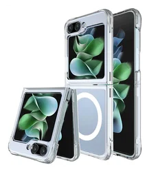 Samsung Galaxy Z Flip 7 Hoesje MagSafe Dun TPU Back Cover Transparant afbeelding