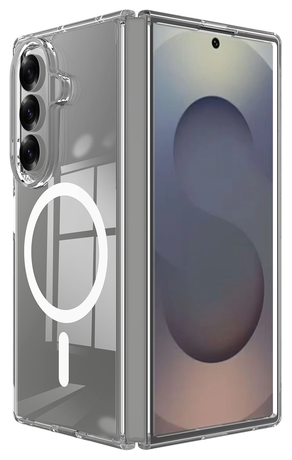 Samsung Galaxy Z Fold 7 Hoesje MagSafe Dun TPU Back Cover Transparant afbeelding 1