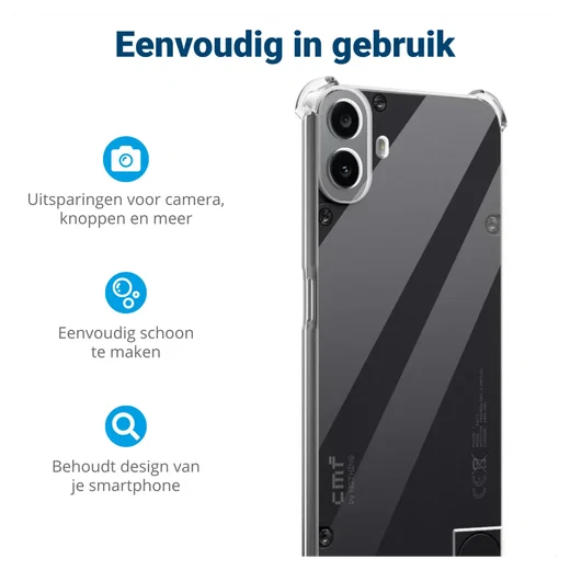 Nothing CMF Phone 2 Pro Hoesje Schokbestendig en Dun TPU Back Cover Transparant afbeelding 2