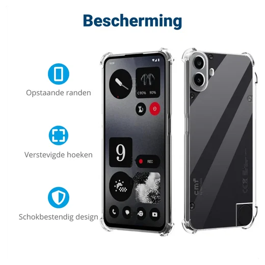 Nothing CMF Phone 2 Pro Hoesje Schokbestendig en Dun TPU Back Cover Transparant afbeelding 4