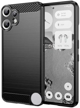 Nothing CMF Phone 2 Pro Hoesje Geborsteld TPU Flexibele Back Cover Zwart